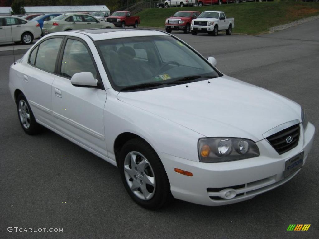 2006 Elantra GLS Sedan - Nordic White / Gray photo #4