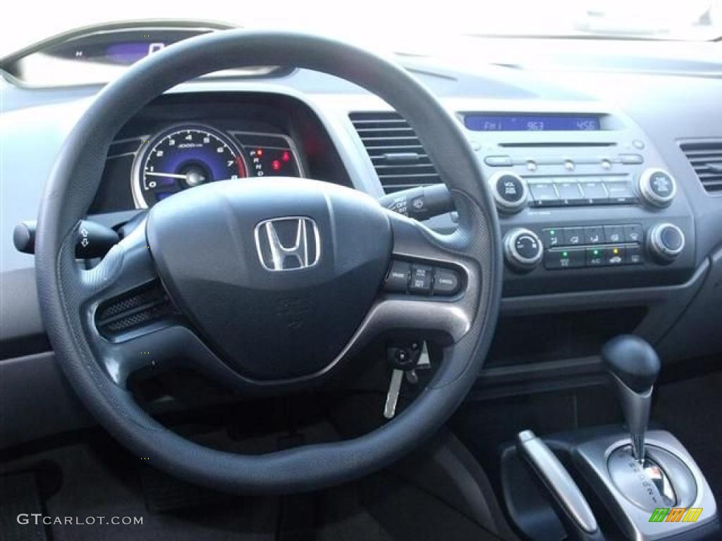 2007 Honda Civic LX Sedan Gray Dashboard Photo #38046748