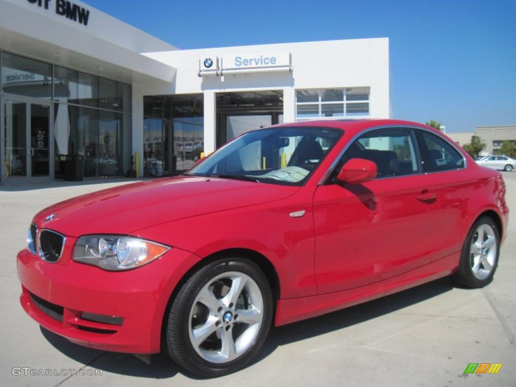 2011 1 Series 128i Coupe - Crimson Red / Black photo #1