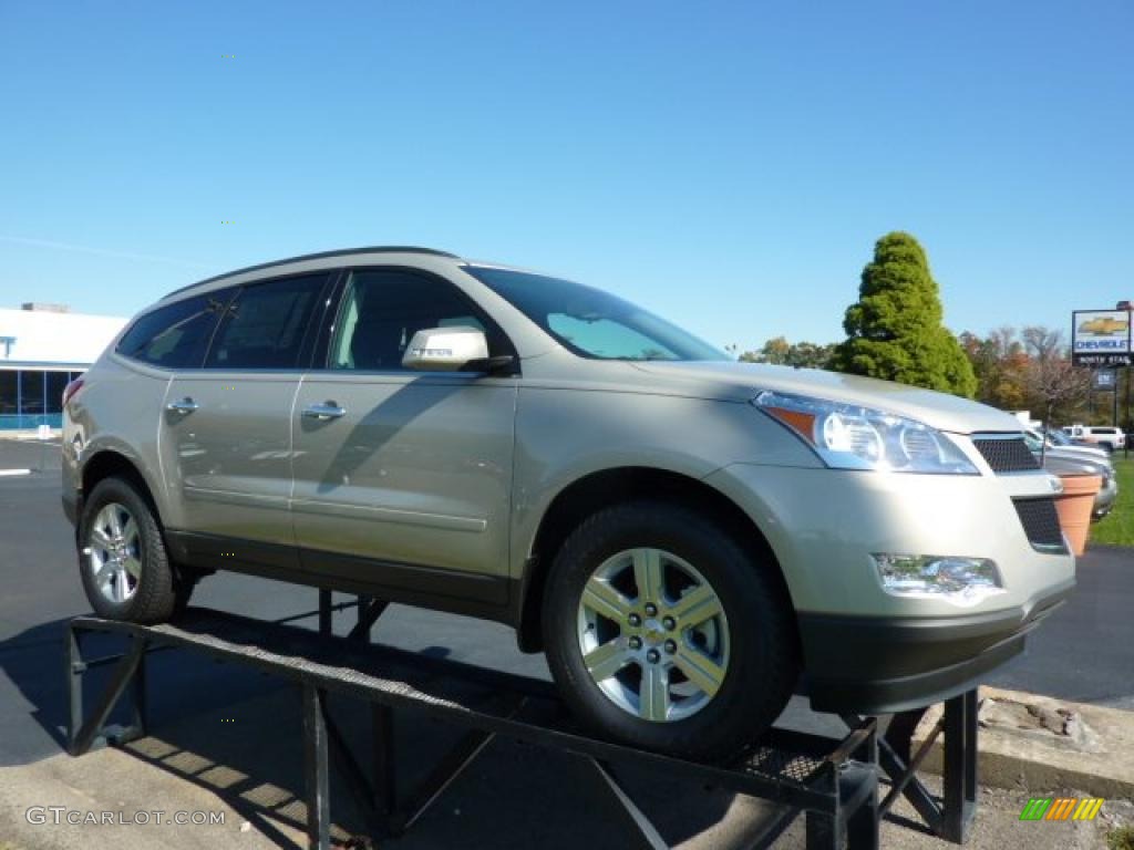 2011 Traverse LT AWD - Gold Mist Metallic / Ebony/Ebony photo #1