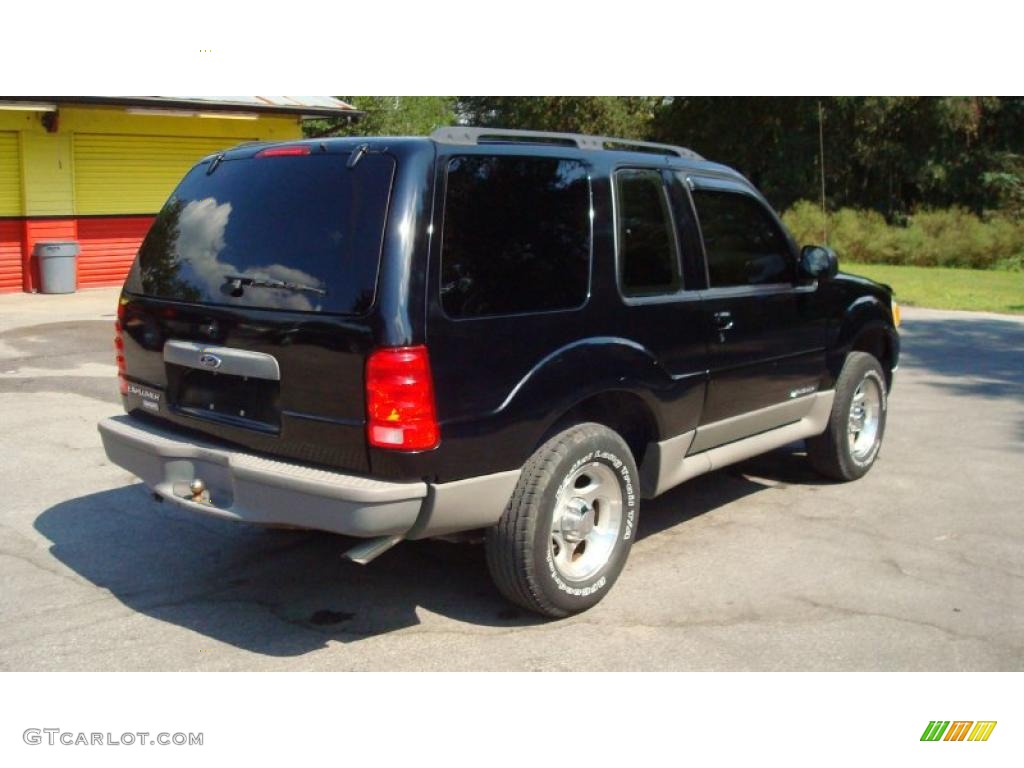 2002 Explorer Sport - Black Clearcoat / Medium Parchment photo #3