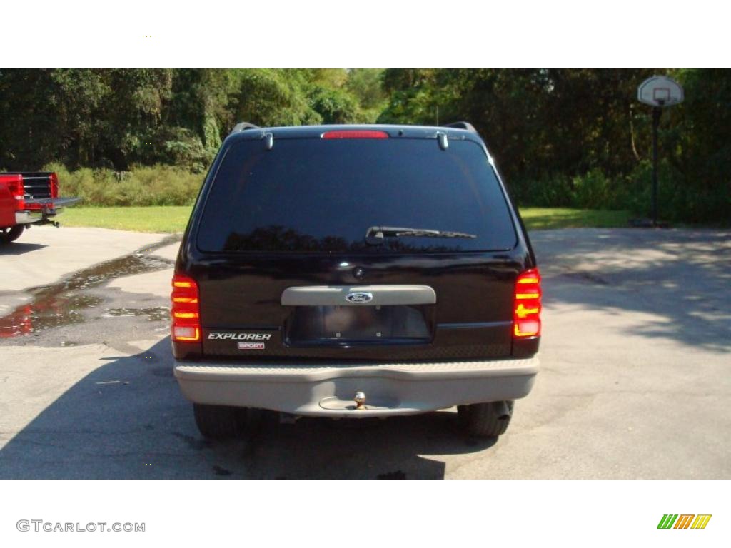 2002 Explorer Sport - Black Clearcoat / Medium Parchment photo #4