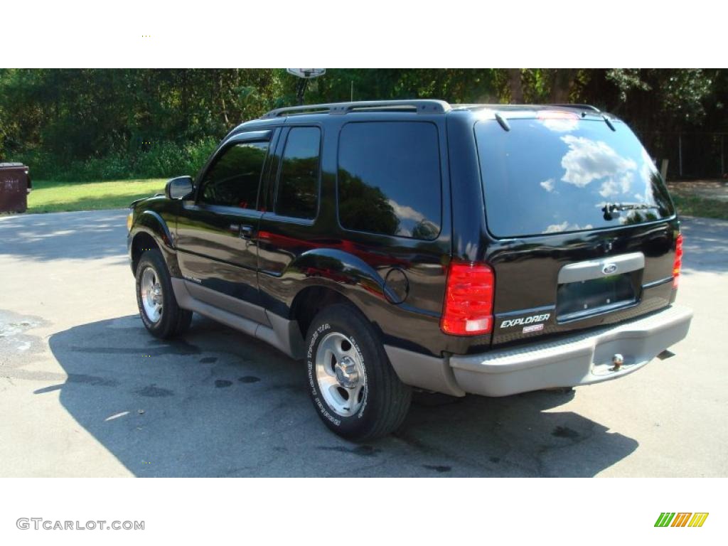 2002 Explorer Sport - Black Clearcoat / Medium Parchment photo #5