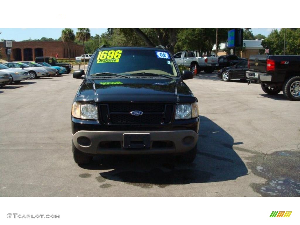 2002 Explorer Sport - Black Clearcoat / Medium Parchment photo #8