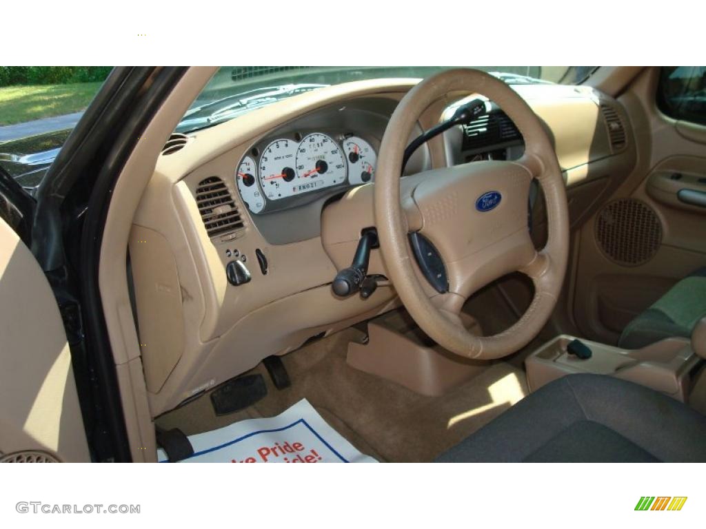 Medium Parchment Interior 2002 Ford Explorer Sport Photo #38049789