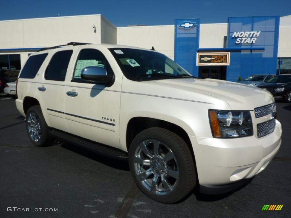 2011 Tahoe LTZ 4x4 - White Diamond Tricoat / Ebony photo #1