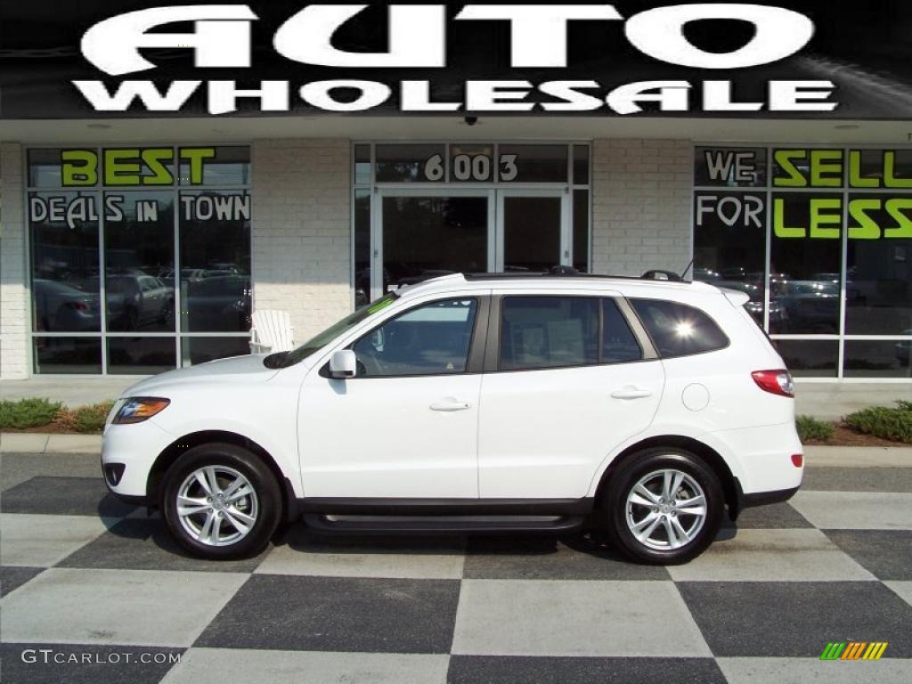 2010 Santa Fe SE - Pearl White / Gray photo #1