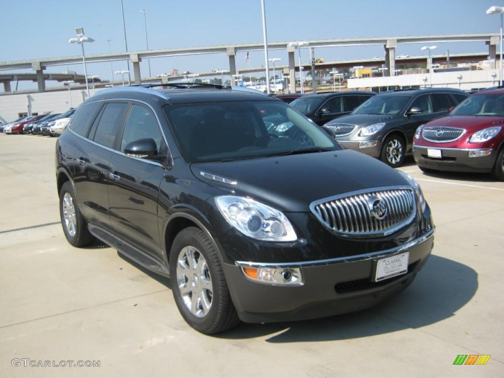 2010 Enclave CXL - Carbon Black Metallic / Ebony/Ebony photo #7