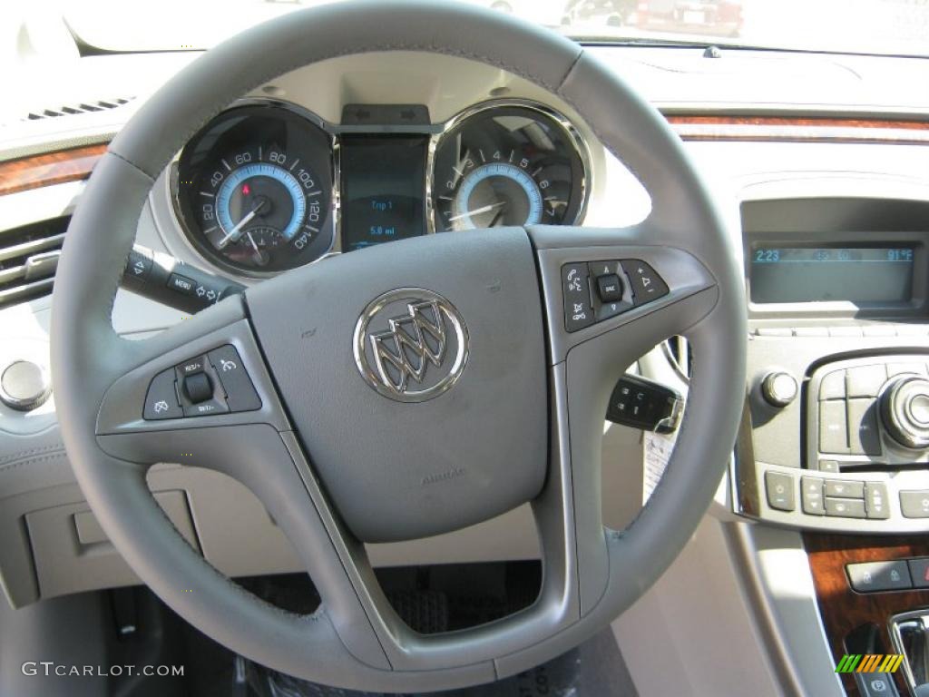 2011 Buick LaCrosse CX Dark Titanium/Light Titanium Steering Wheel Photo #38053520