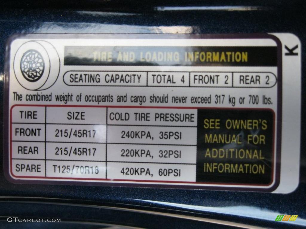 2008 Hyundai Tiburon GT Info Tag Photo #38054106