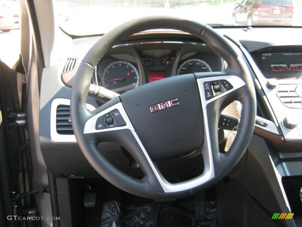 2010 GMC Terrain SLT Brownstone Steering Wheel Photo #38055602