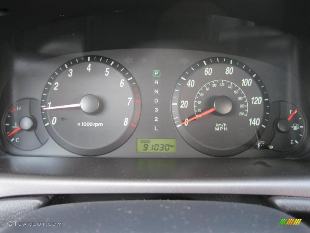 2006 Elantra GLS Sedan - Ebony Black / Gray photo #26