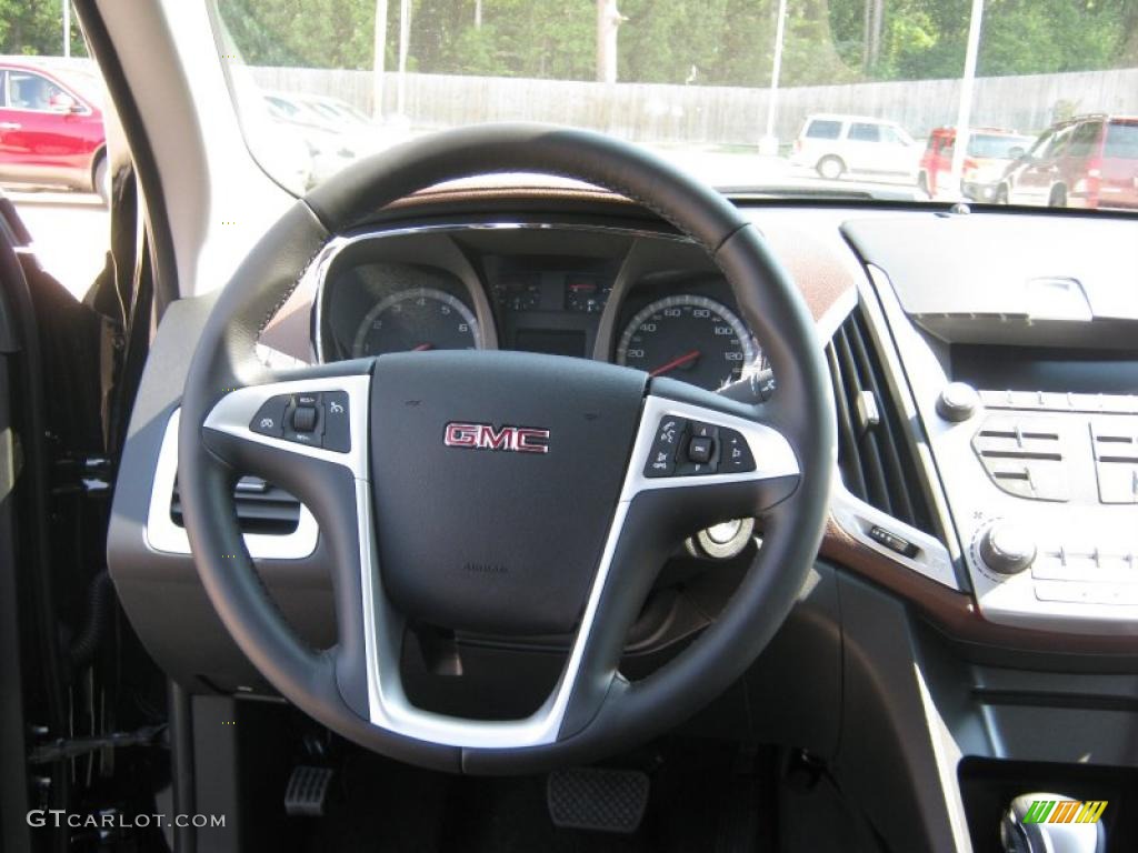 2011 GMC Terrain SLT Brownstone Steering Wheel Photo #38058656