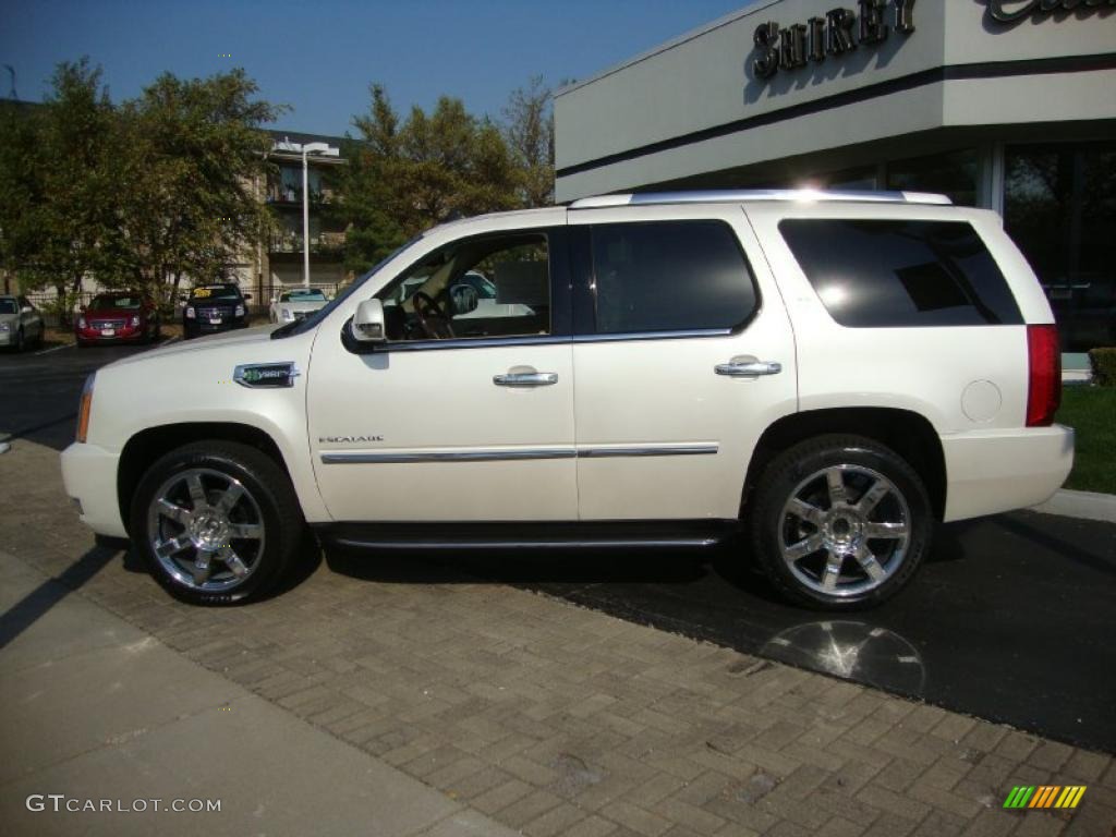 White Diamond Tricoat 2011 Cadillac Escalade Hybrid AWD Exterior Photo #38059142