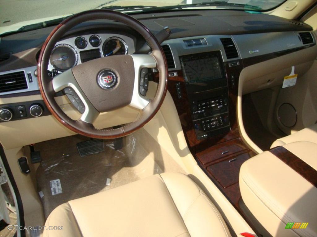 2011 Cadillac Escalade Hybrid AWD Cashmere/Cocoa Dashboard Photo #38059197