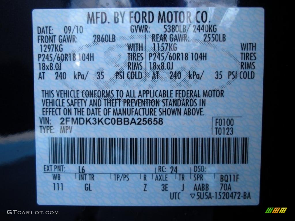 2011 Ford Edge Limited 3.5 Liter DOHC 24-Valve TiVCT V6 Engine Photo #38061335