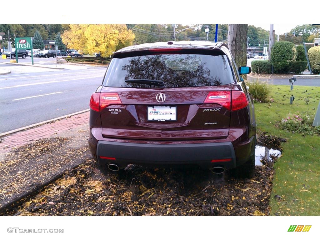 2007 MDX  - Dark Cherry Red Pearl / Parchment photo #6