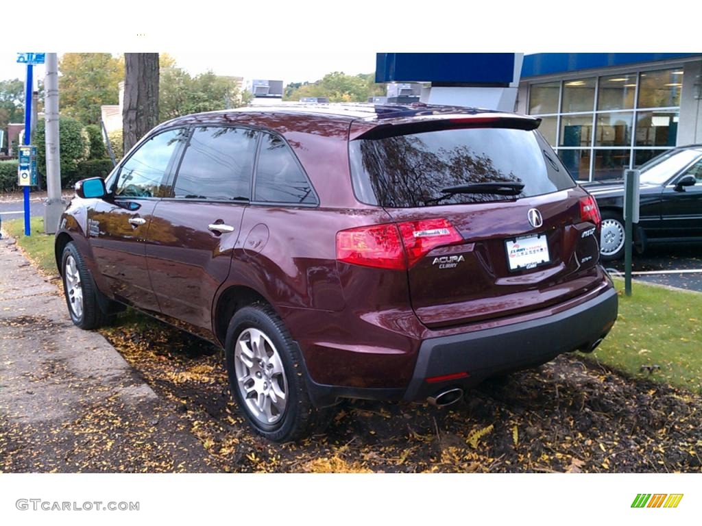 2007 MDX  - Dark Cherry Red Pearl / Parchment photo #7