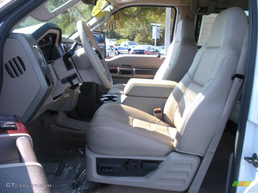Camel Interior 2008 Ford F250 Super Duty Lariat Crew Cab 4x4 Photo #38063660
