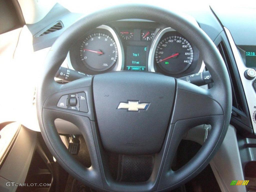 2011 Chevrolet Equinox LS AWD Light Titanium/Jet Black Steering Wheel Photo #38064392