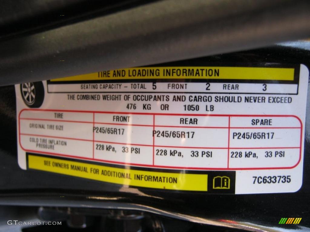 2007 Jeep Grand Cherokee Laredo 4x4 Info Tag Photo #38064636