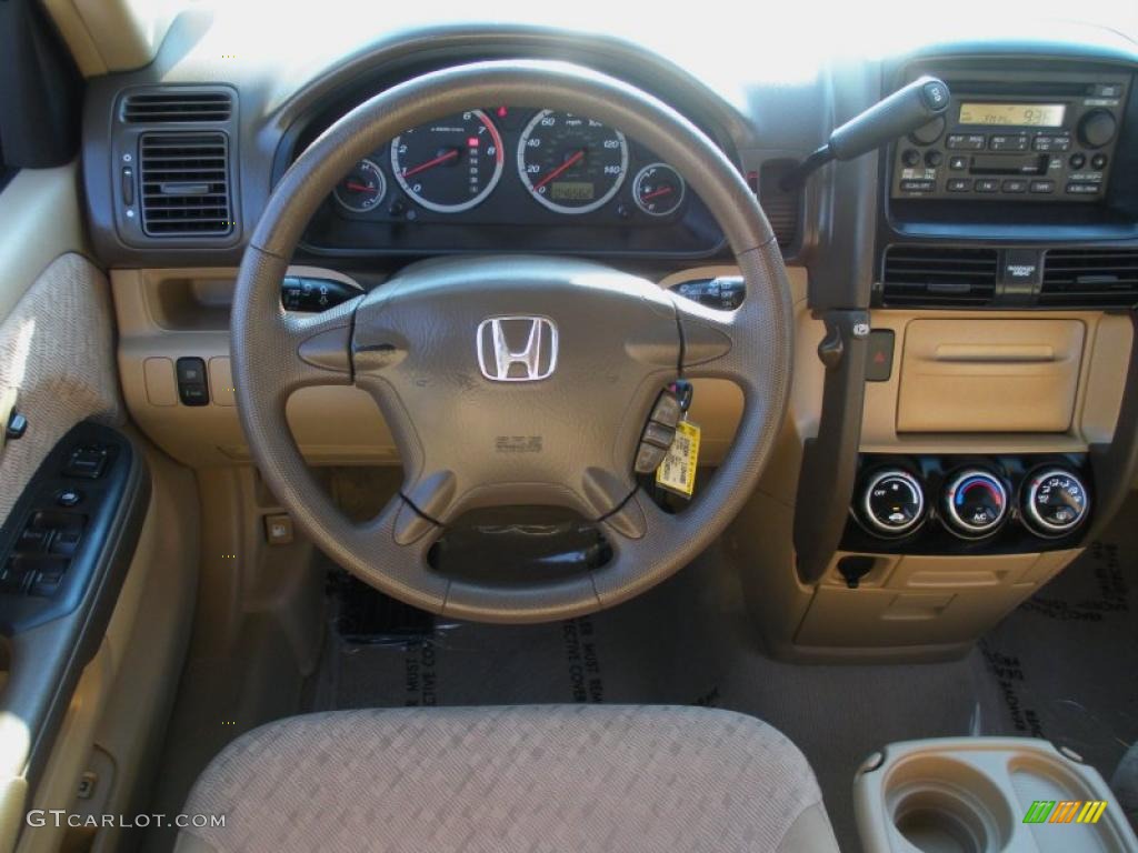 2005 Honda CR-V LX Ivory Steering Wheel Photo #38065392