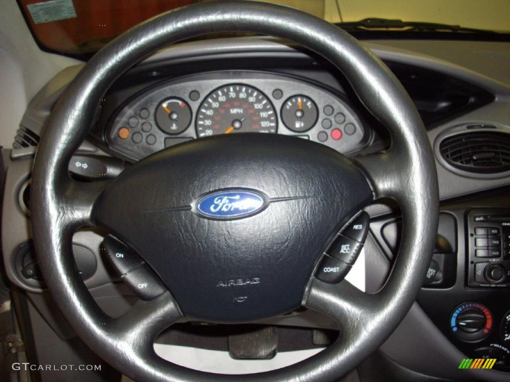 2003 Ford Focus ZTW Wagon Medium Graphite Steering Wheel Photo #38065856