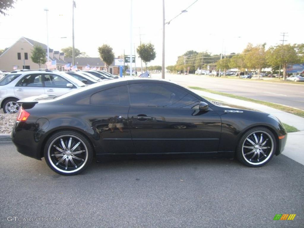 2003 G 35 Coupe - Black Obsidian / Willow photo #6