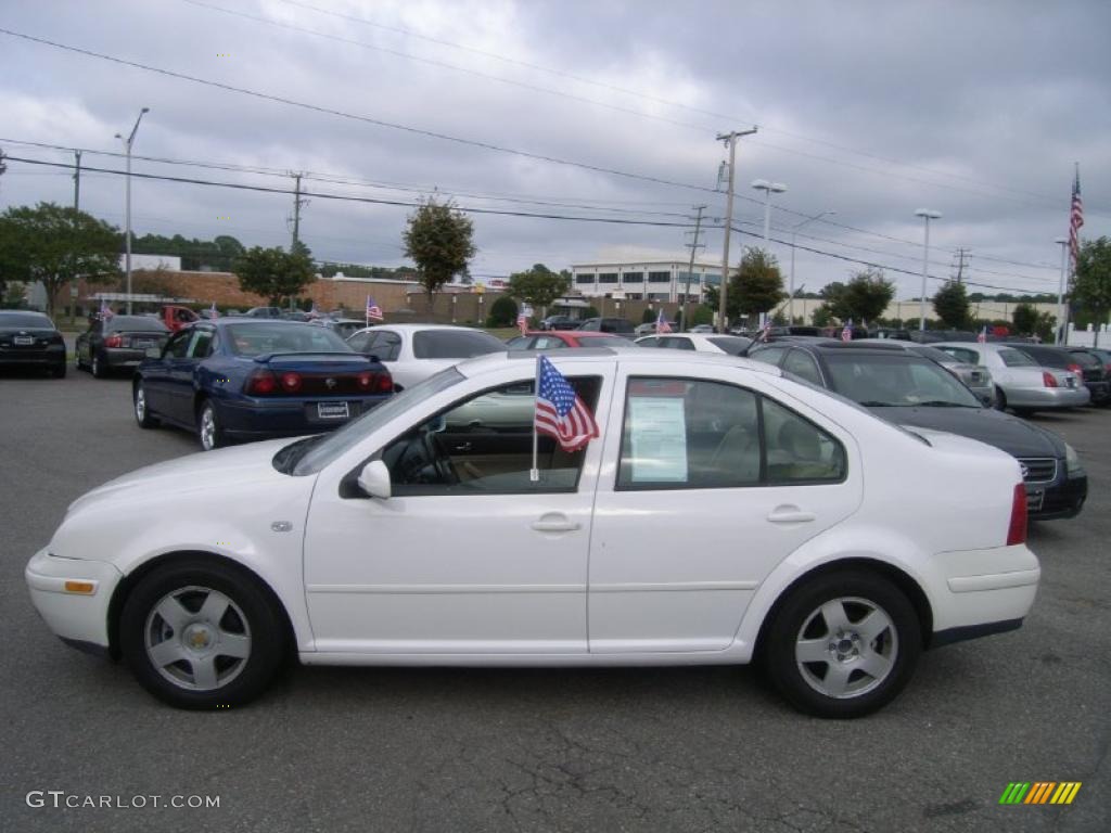 2002 Jetta GLS 1.8T Sedan - Cool White / Beige photo #2