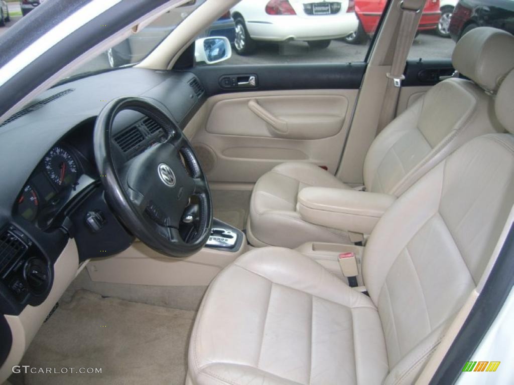2002 Jetta GLS 1.8T Sedan - Cool White / Beige photo #13