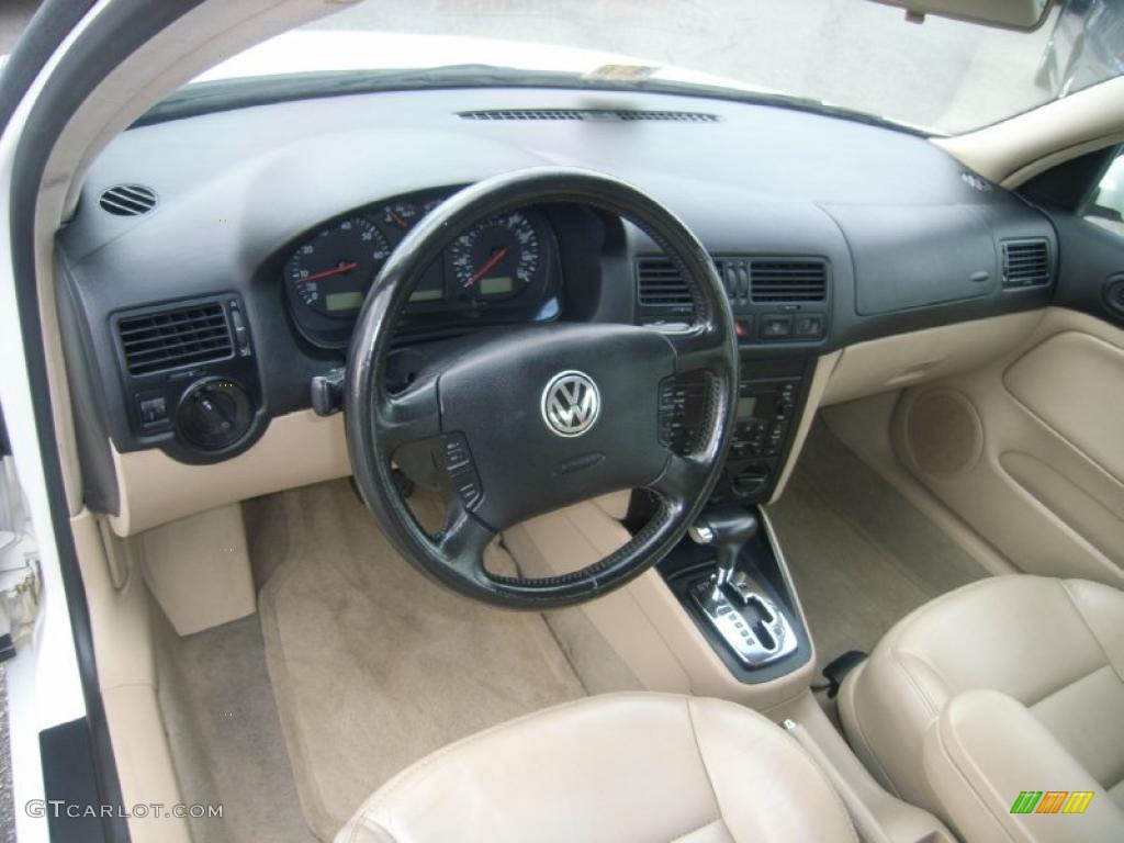 2002 Jetta GLS 1.8T Sedan - Cool White / Beige photo #14