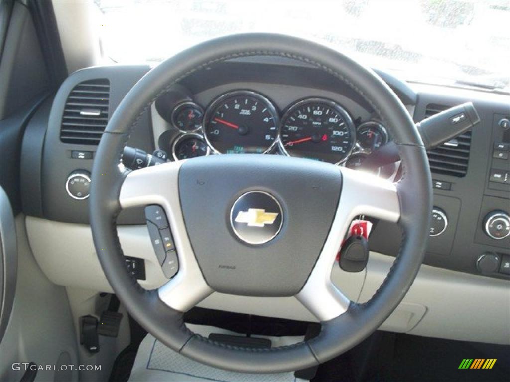 2011 Chevrolet Silverado 2500HD LT Crew Cab 4x4 Light Titanium/Ebony Steering Wheel Photo #38072285