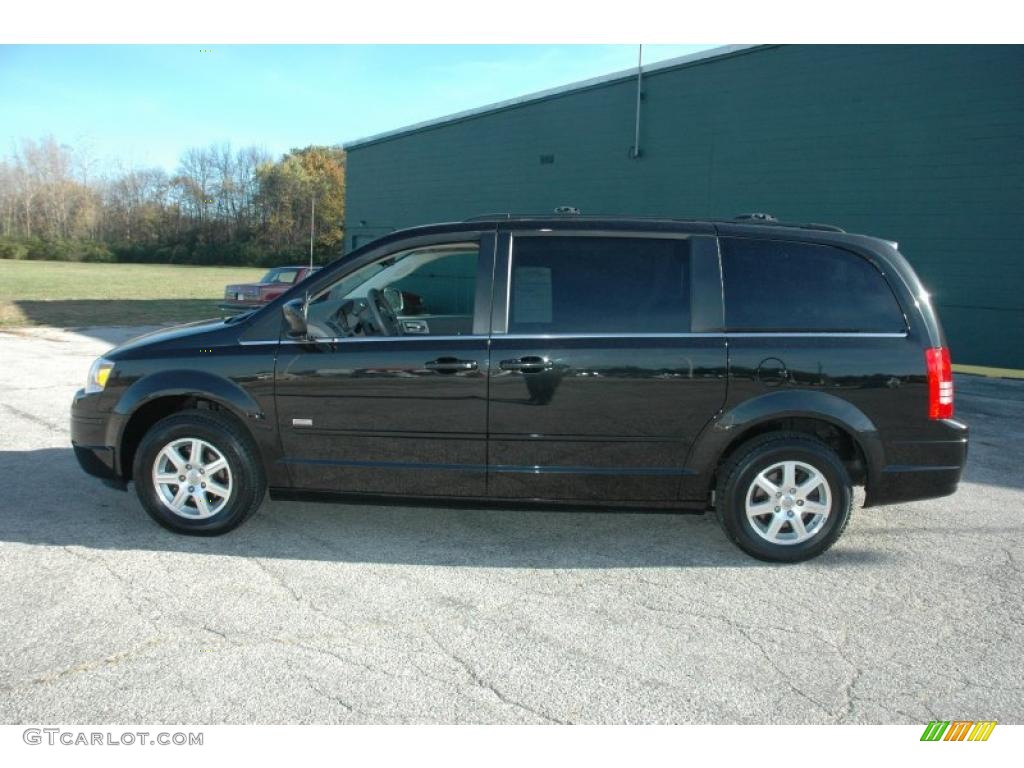 2008 Town & Country Touring Signature Series - Brilliant Black Crystal Pearlcoat / Medium Slate Gray/Light Shale photo #7