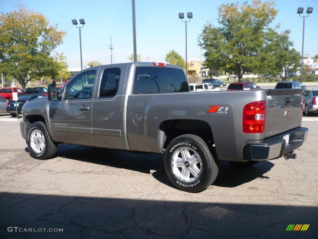 2007 Silverado 1500 LT Z71 Extended Cab 4x4 - Graystone Metallic / Ebony Black photo #4