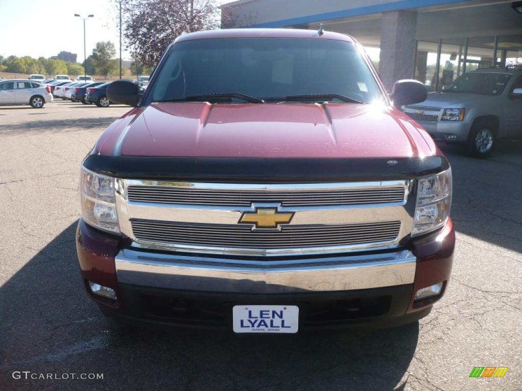 2008 Silverado 1500 LT Regular Cab 4x4 - Deep Ruby Metallic / Ebony photo #4