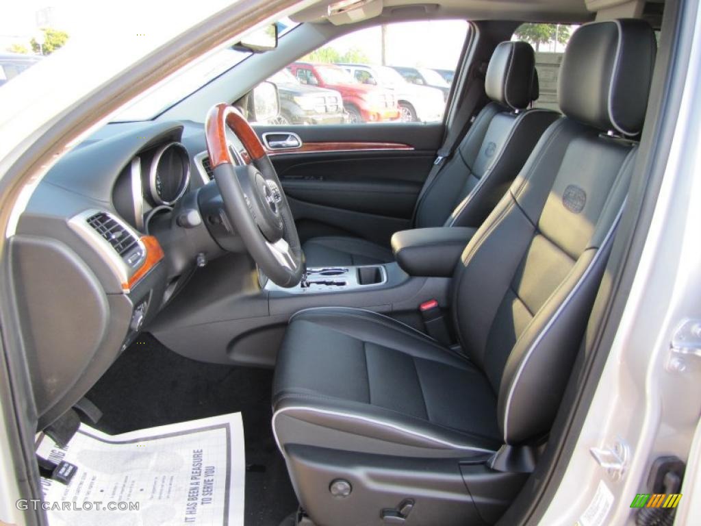 Black Interior 2011 Jeep Grand Cherokee Overland Photo #38077535