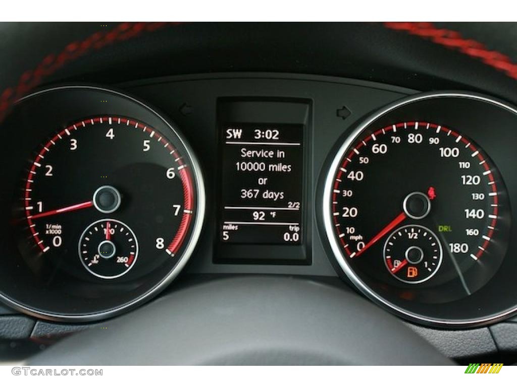 2011 Volkswagen GTI 2 Door Gauges Photo #38077975