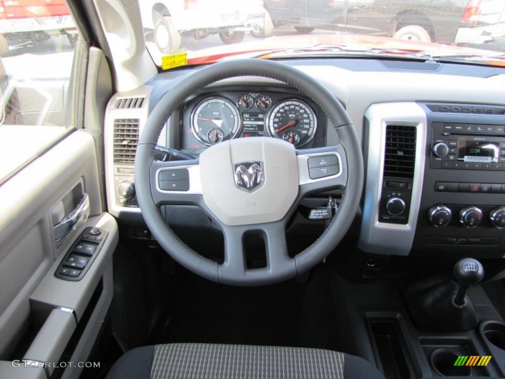 2011 Dodge Ram 3500 HD Big Horn Crew Cab 4x4 Dually Dark Slate Gray/Medium Graystone Steering Wheel Photo #38078155