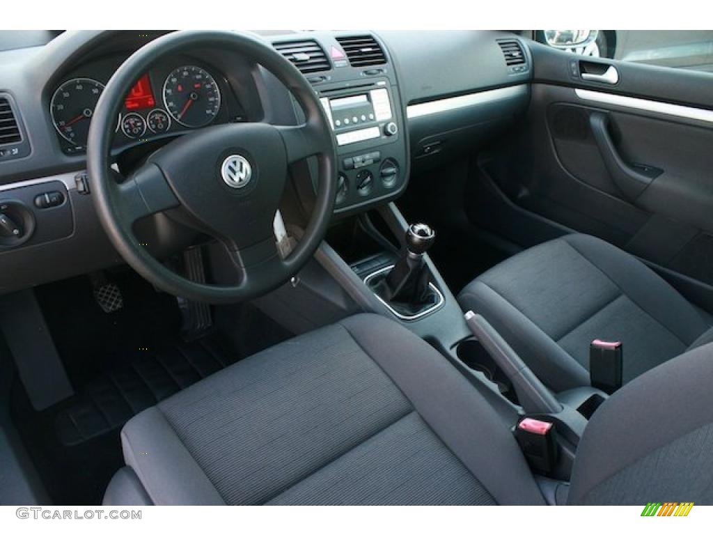 Anthracite Black Interior 2008 Volkswagen Rabbit 2 Door Photo #38078263