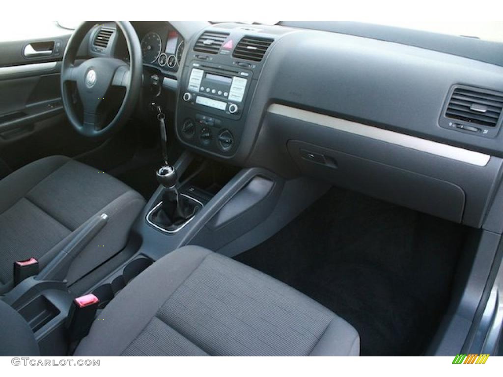 2008 Volkswagen Rabbit 2 Door Anthracite Black Dashboard Photo #38078347