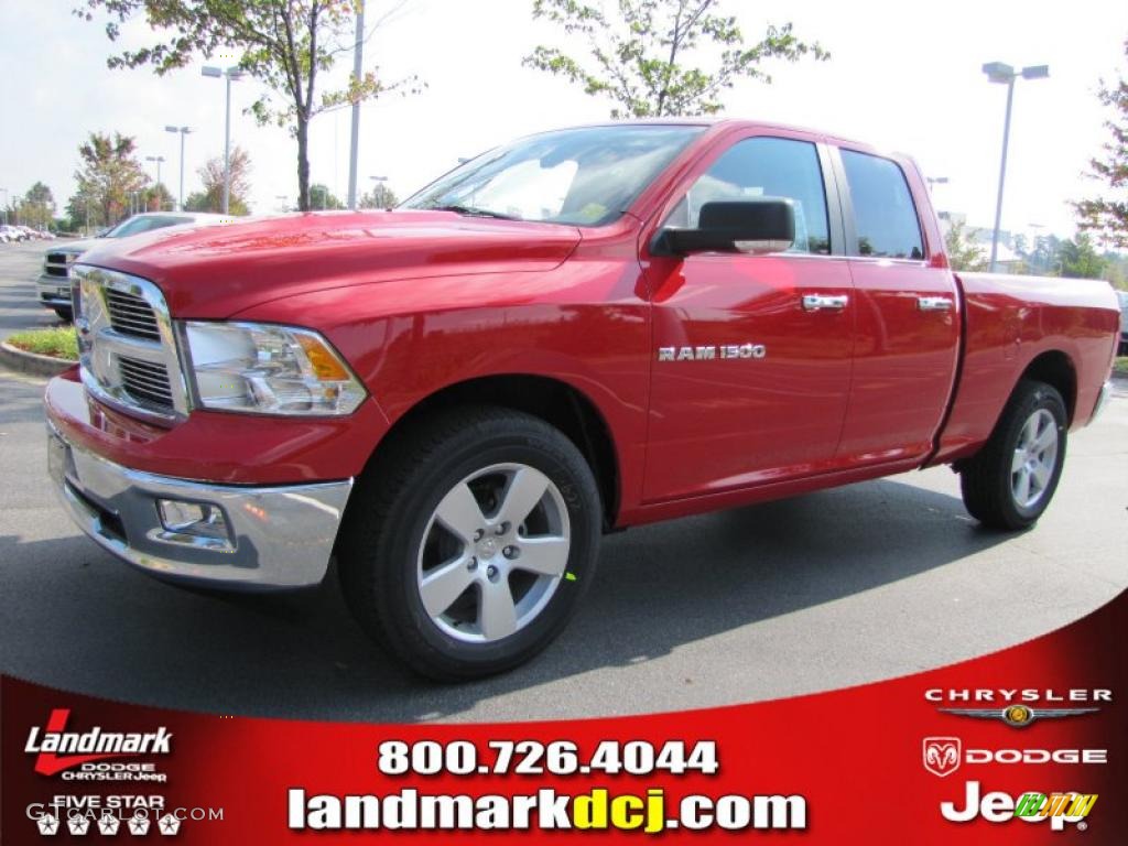 2011 Ram 1500 Big Horn Quad Cab - Flame Red / Dark Slate Gray/Medium Graystone photo #1