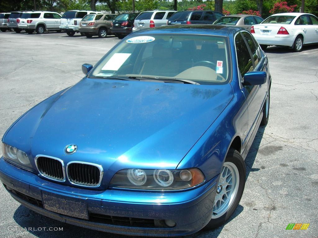 2001 5 Series 525i Sedan - Topaz Blue Metallic / Sand Beige photo #1