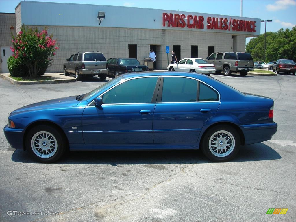 2001 5 Series 525i Sedan - Topaz Blue Metallic / Sand Beige photo #4