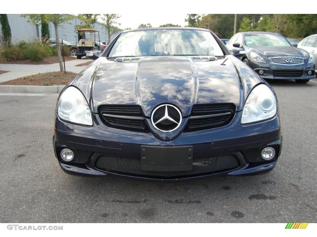 2007 SLK 55 AMG Roadster - Capri Blue Metallic / Black/Ash photo #13