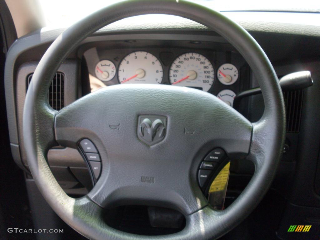 2003 Dodge Ram 2500 SLT Quad Cab 4x4 Dark Slate Gray Steering Wheel Photo #38081599