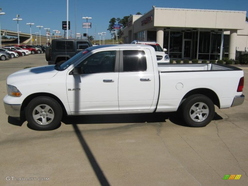 2010 Ram 1500 SLT Quad Cab - Stone White / Dark Slate/Medium Graystone photo #2