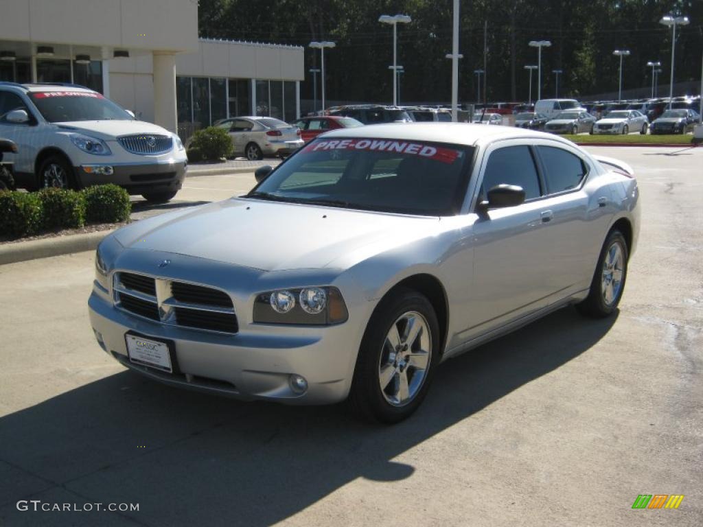 2008 Charger SXT - Bright Silver Metallic / Dark Slate Gray photo #1