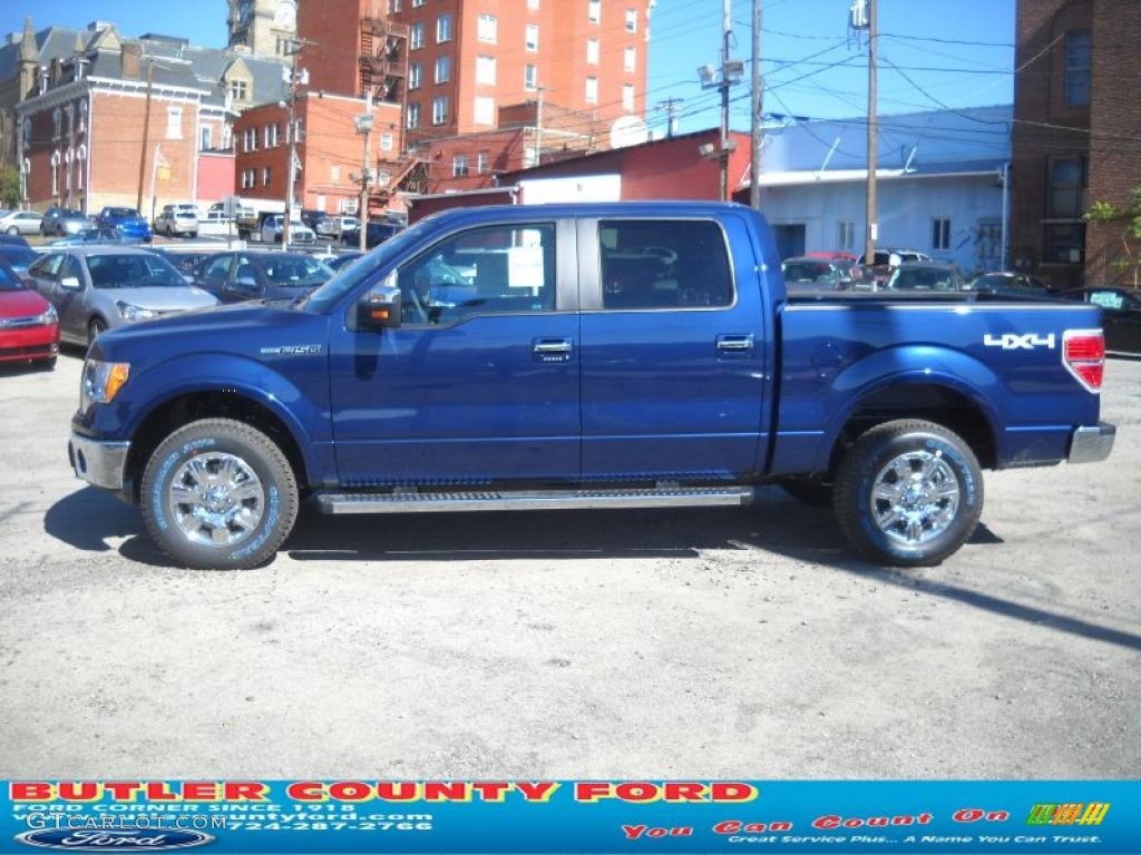 2010 F150 Lariat SuperCrew 4x4 - Dark Blue Pearl Metallic / Medium Stone photo #6
