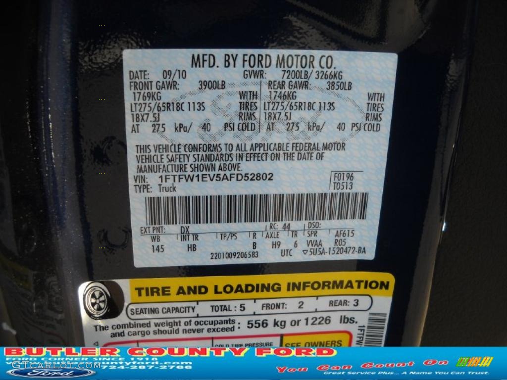 2010 F150 Lariat SuperCrew 4x4 - Dark Blue Pearl Metallic / Medium Stone photo #10