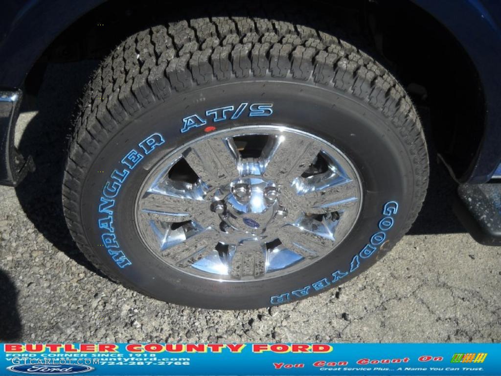 2010 F150 Lariat SuperCrew 4x4 - Dark Blue Pearl Metallic / Medium Stone photo #17